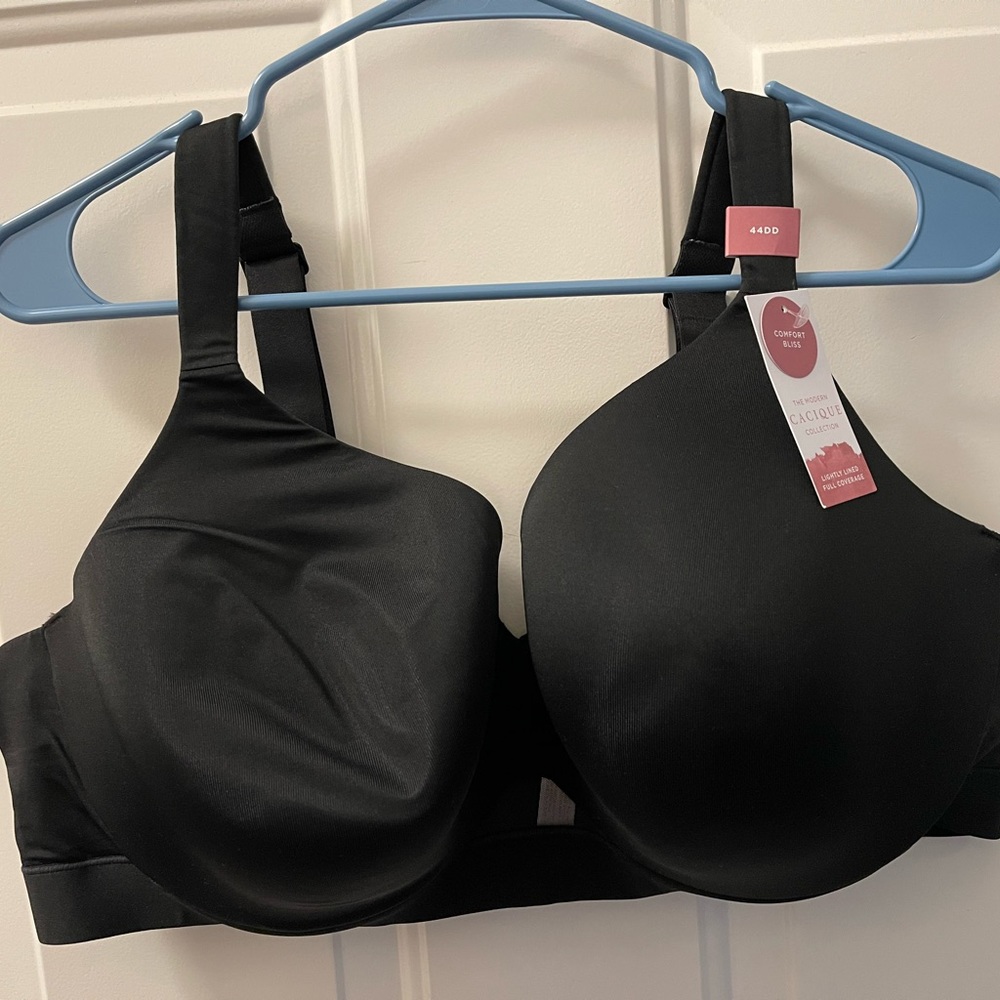 44DD Cacique Comfort Bliss Black Bra NWT